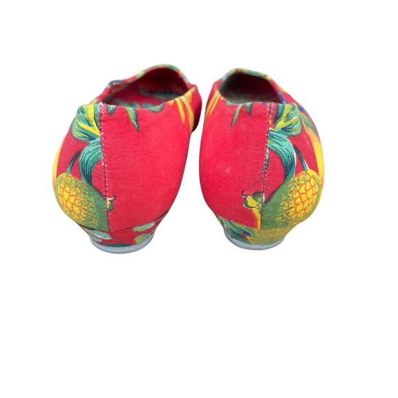 Vintage Milehigh by Diesel Tropical Red Flats Womens FLeather Sole Fruit 10 - Picture 3 of 14
